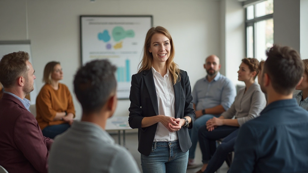 Workshop facilitator leidt training in zelfbewustzijn en empathieontwikkeling